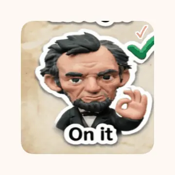 Animated meme sticker saying On it